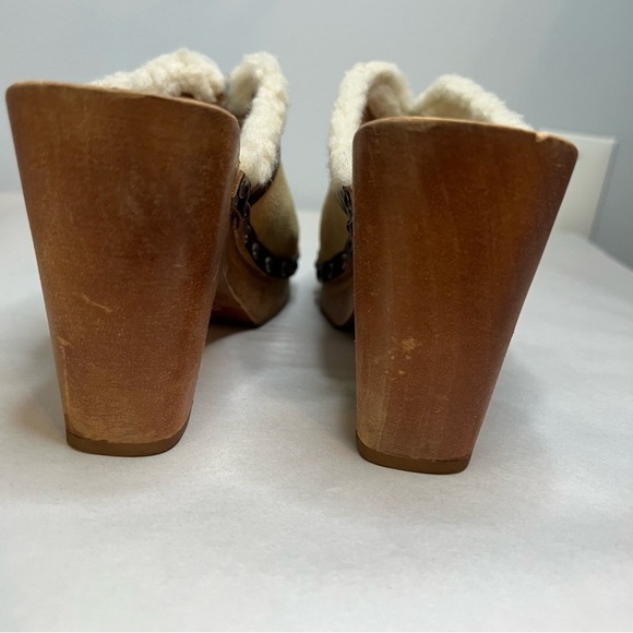 Vintage Tommy Hilfiger Clogs Size 7.5 Leather Upper Tan Summer Y2K 90s - Picture 15 of 15